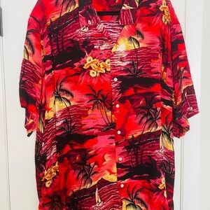 Tropical Red Hawaiian Shirt